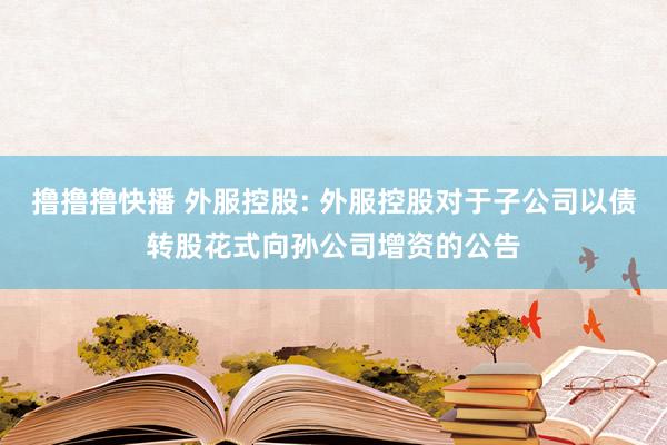 撸撸撸快播 外服控股: 外服控股对于子公司以债转股花式向孙公司增资的公告
