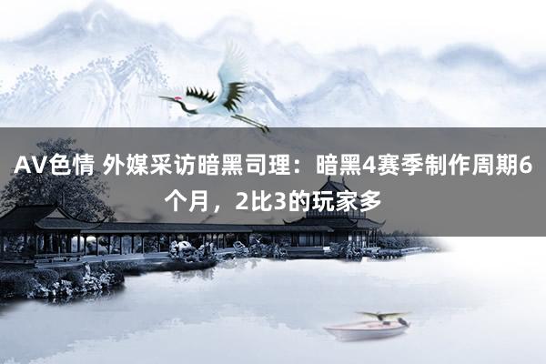 AV色情 外媒采访暗黑司理：暗黑4赛季制作周期6个月，2比3的玩家多